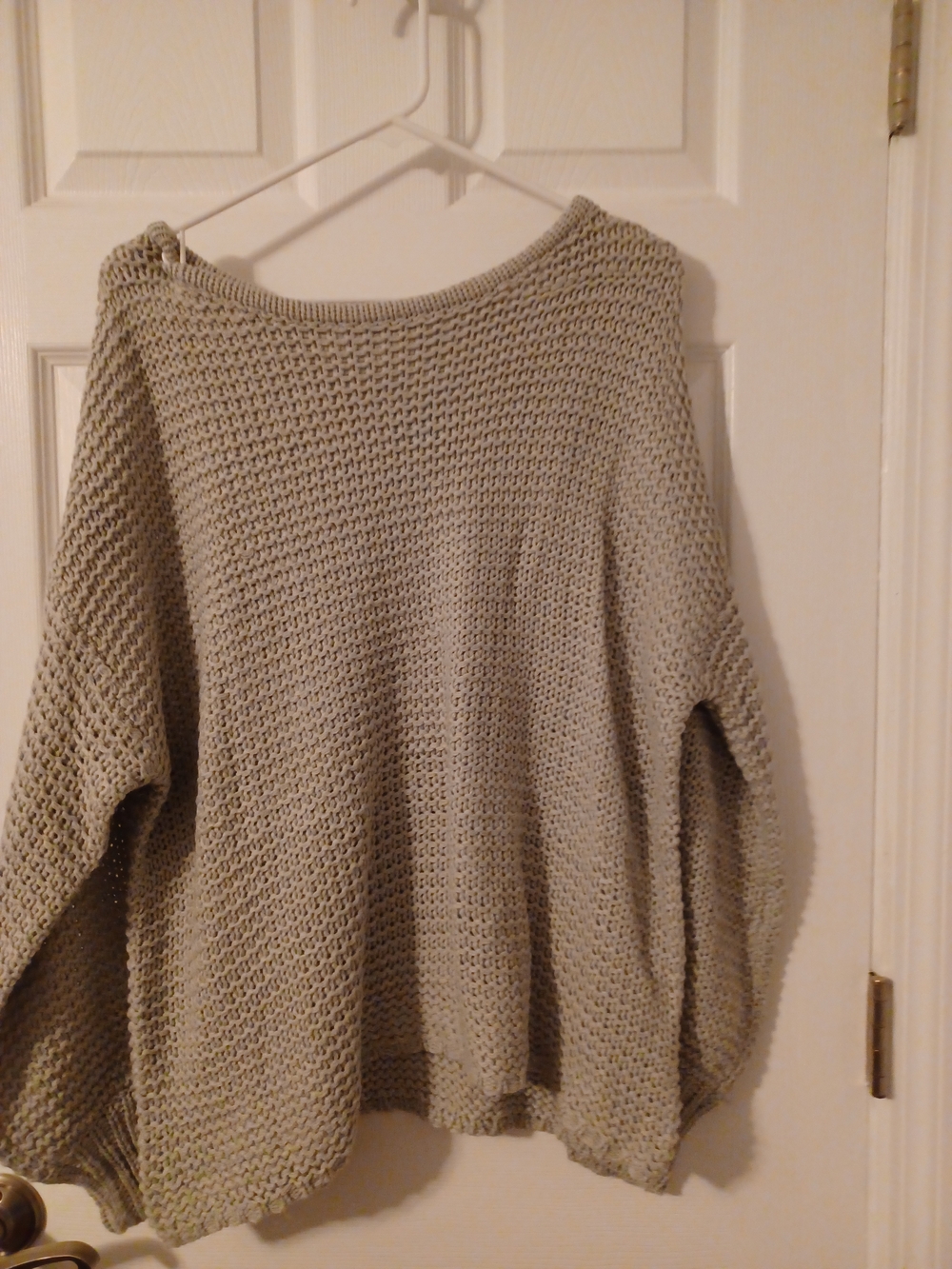Cupshe Relaxed Knit Sweater in Light Gray